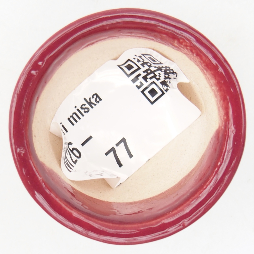 Mini miska do bonsai 4 x 4 x 2 cm, bordowa