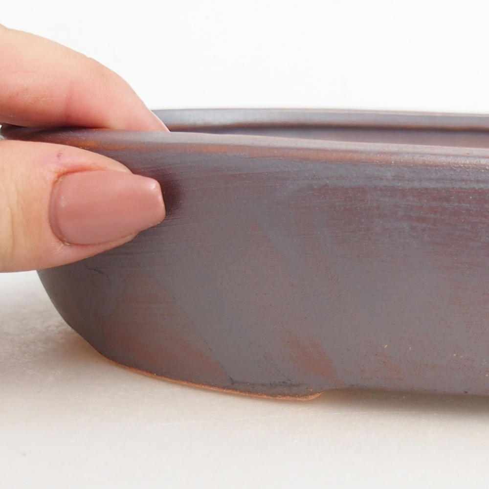 Ceramiczna miska do bonsai 22 x 17 x 4 cm, kolor metaliczny