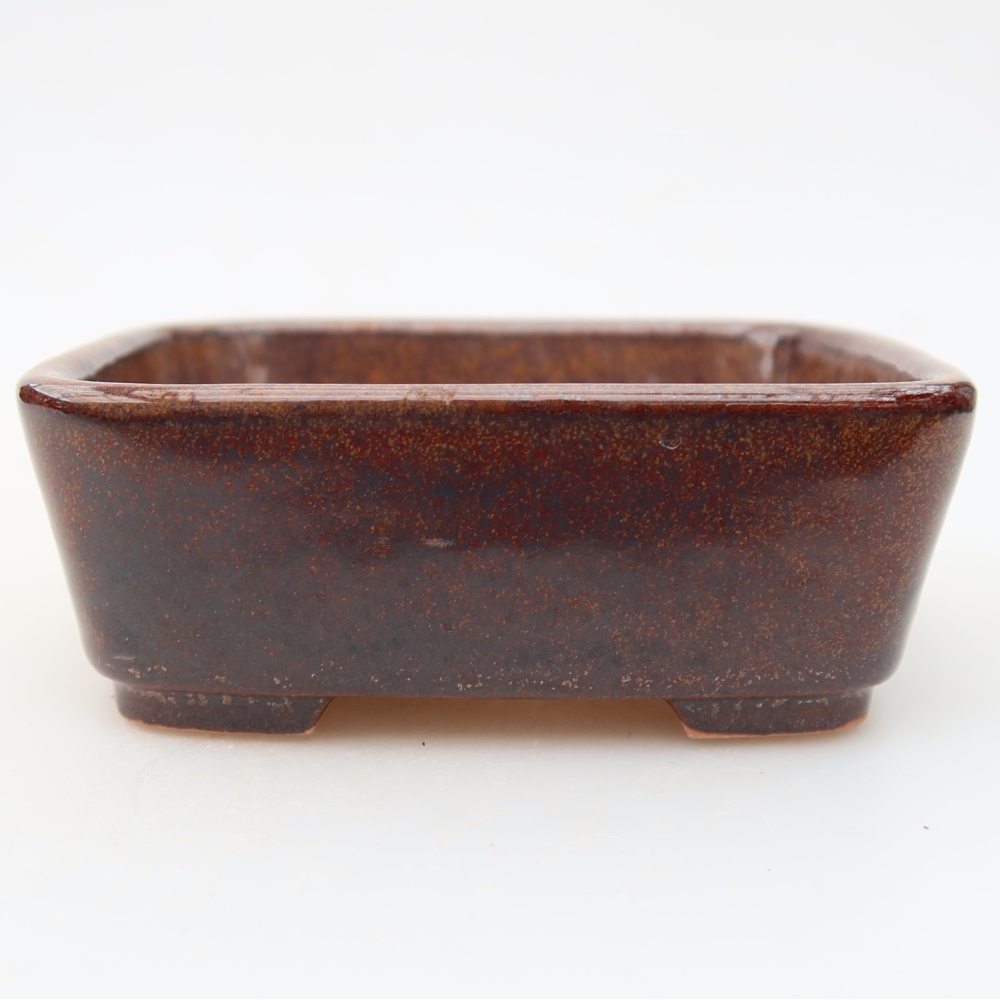 Ceramiczna miska do bonsai 10 x 8 x 3,5 cm, kolor brązowy