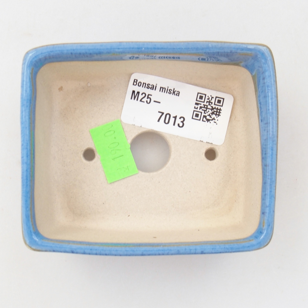 Ceramiczna miska na bonsai 8,5 x 7 x 3,5 cm, kolor niebieski