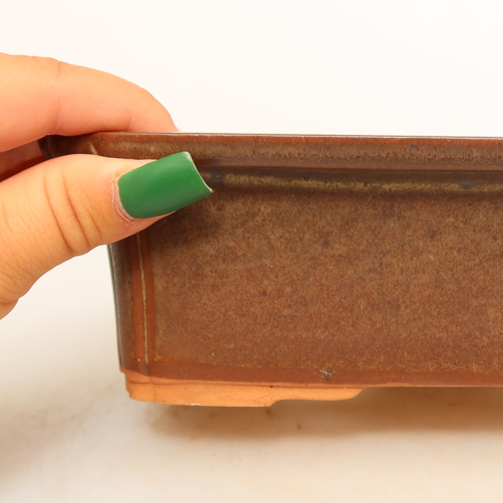 Miska ceramiczna  20 x 15,5 x 5,5 cm, kolor brązowy