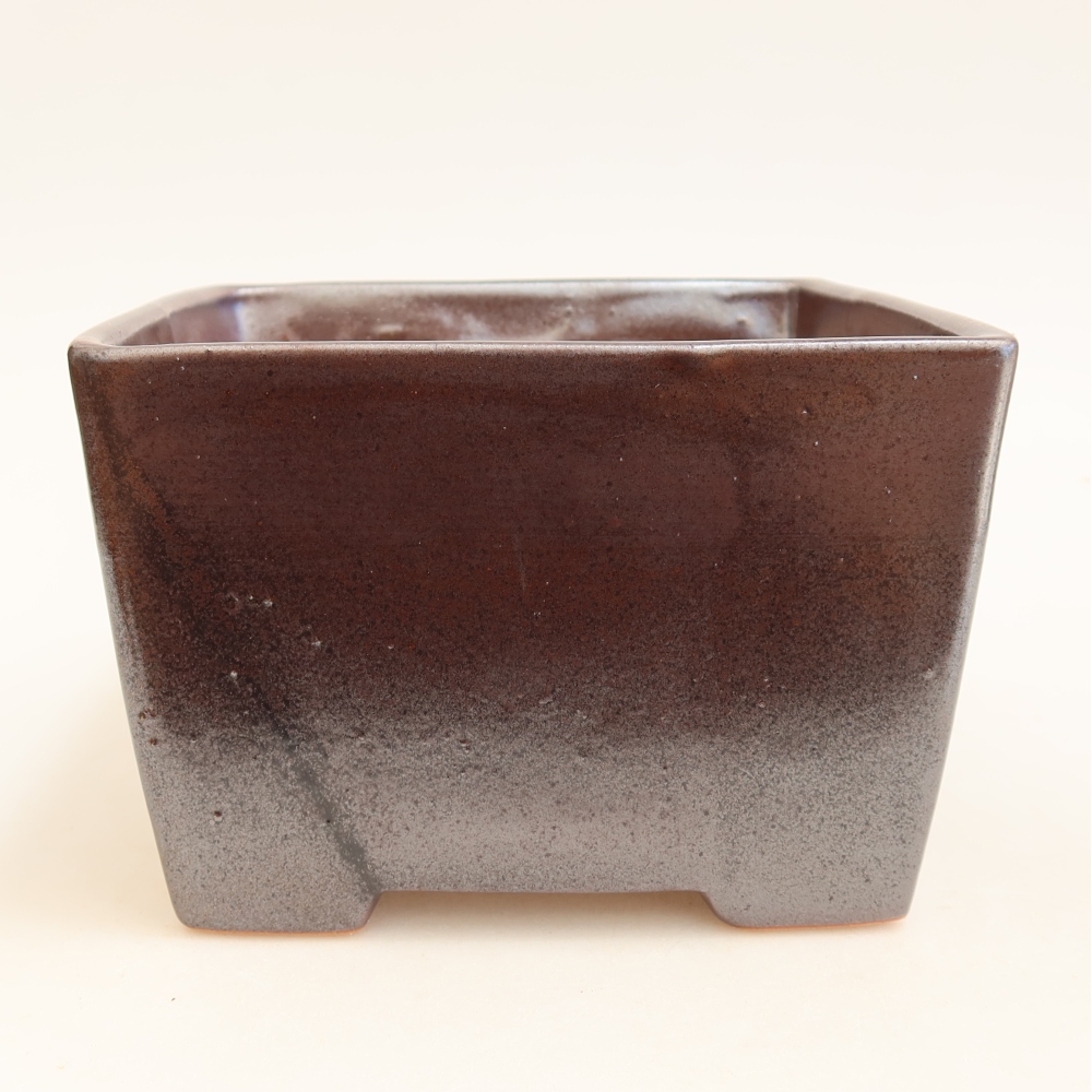 Ceramiczna miska do bonsai 15 x 15 x 10,5 cm, kolor metaliczny