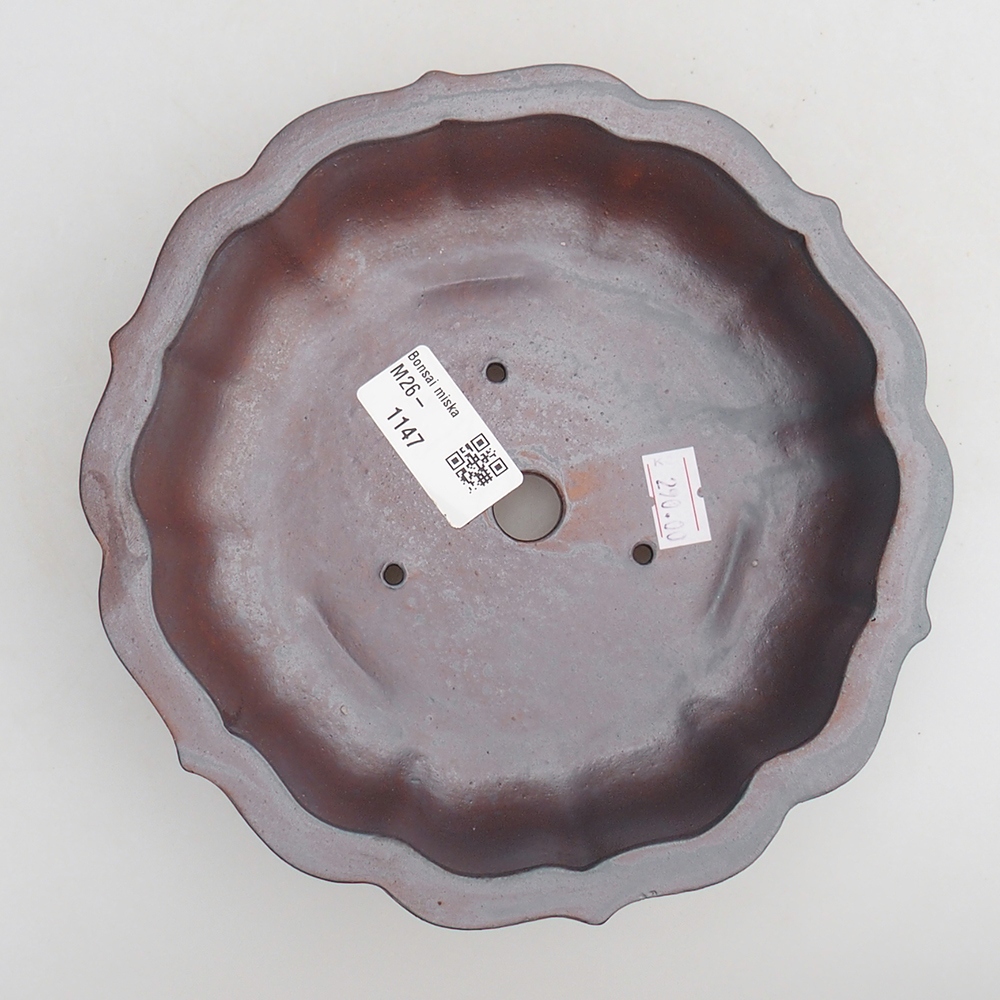 Ceramiczna miska na bonsai 18 x 18 x 4,5 cm, kolor metaliczny