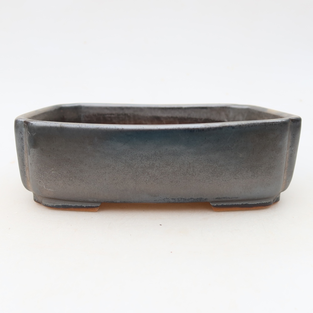 Ceramiczna miska do bonsai 15 x 12,5 x 4,5 cm, kolor metaliczny