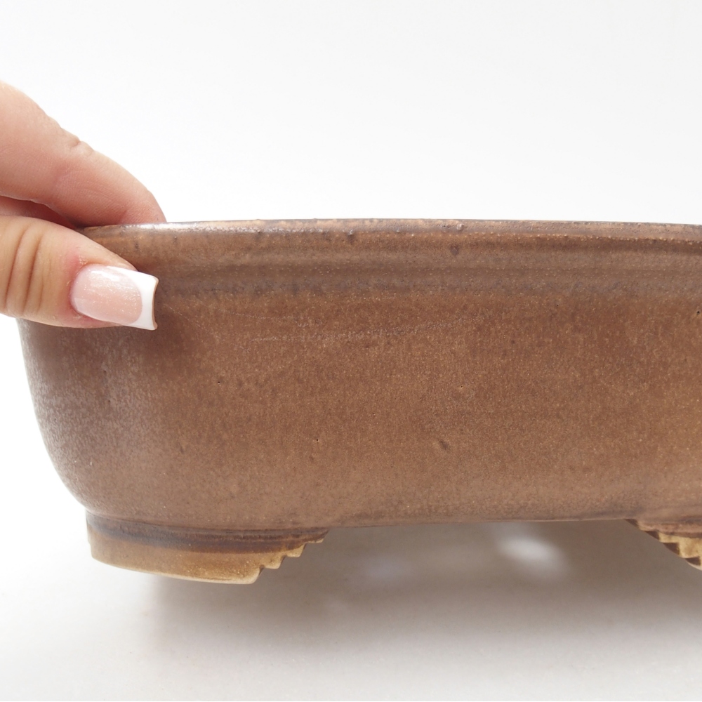Ceramiczna miska na bonsai 25 x 21 x 8 cm, różowa