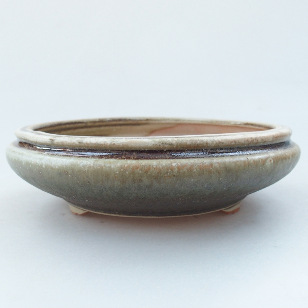 Ceramiczna miska do bonsai 15 x 15 x 5 cm, zielona