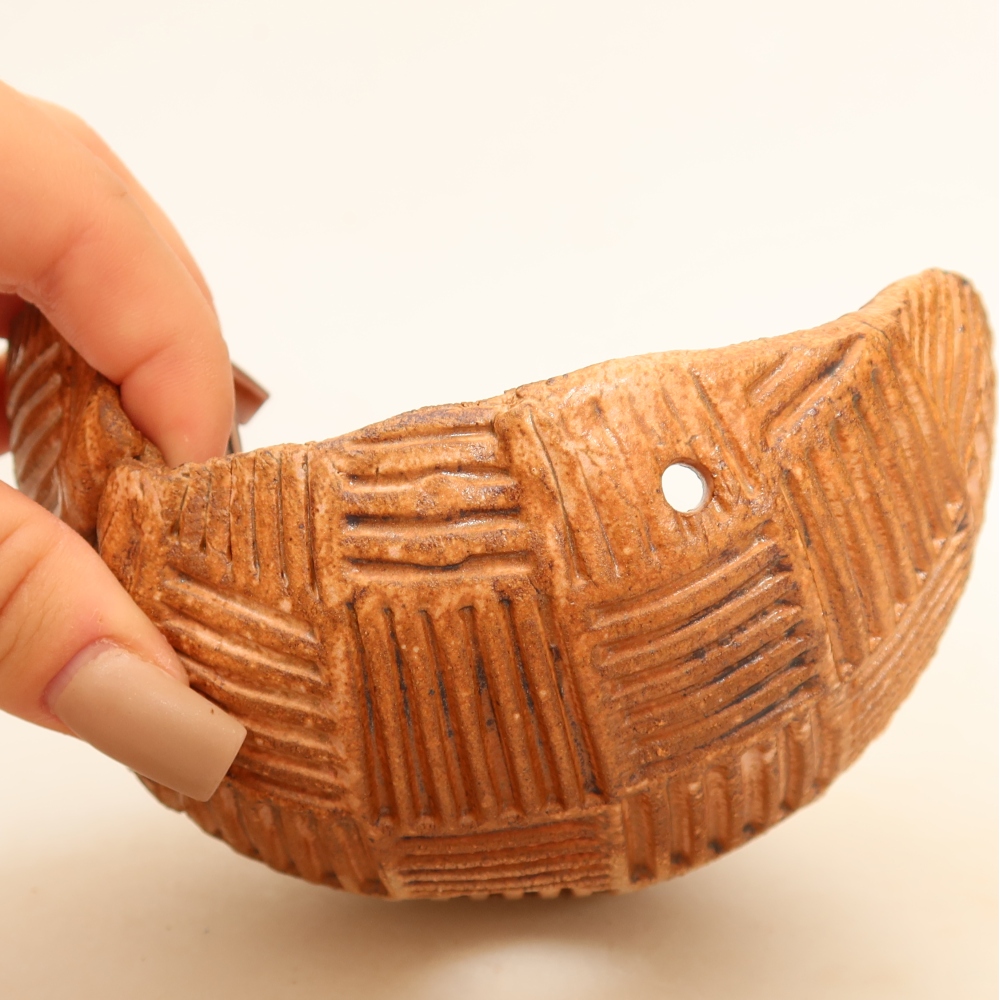 Ceramiczna skorupa do kokedamy 12 x 12 x 8 cm, kolor różowy