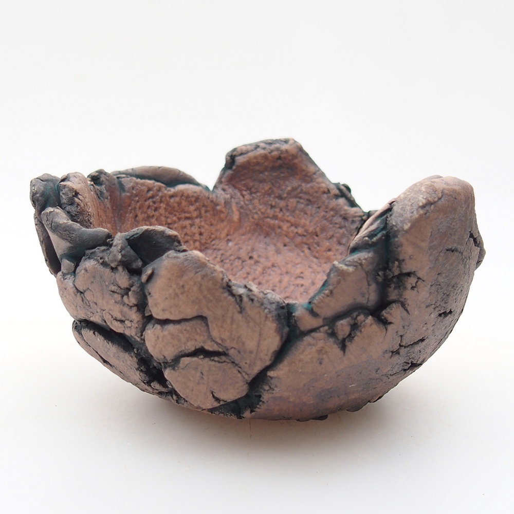 Ceramiczna muszla 9 x 9 x 6 cm, kolor zielony