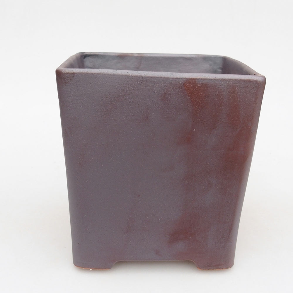 Ceramiczna miska bonsai 13 x 13 x 13 cm, kolor metaliczny