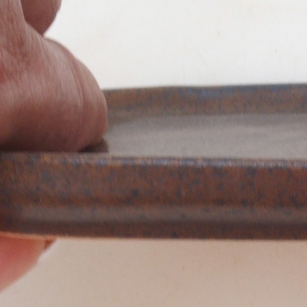 Ceramiczna miska H31 - 15 x 13 x 1 cm - brązowa