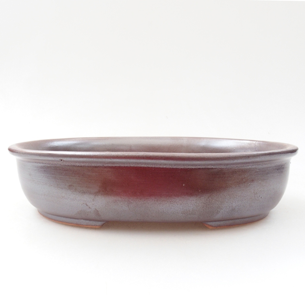 Ceramiczna miska bonsai 21,5 x 16,5 x 5 cm, kolor brązowy