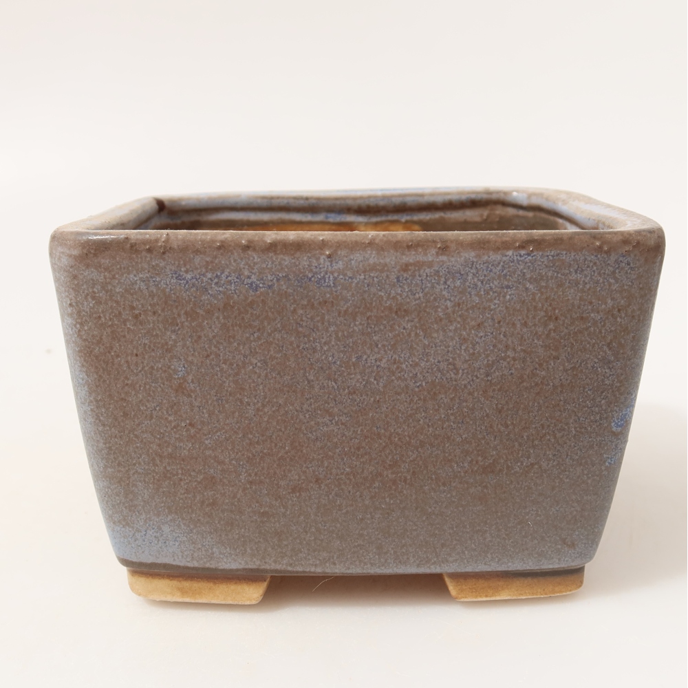 Ceramiczna miska do bonsai 13 x 13 x 8 cm, kolor niebieski