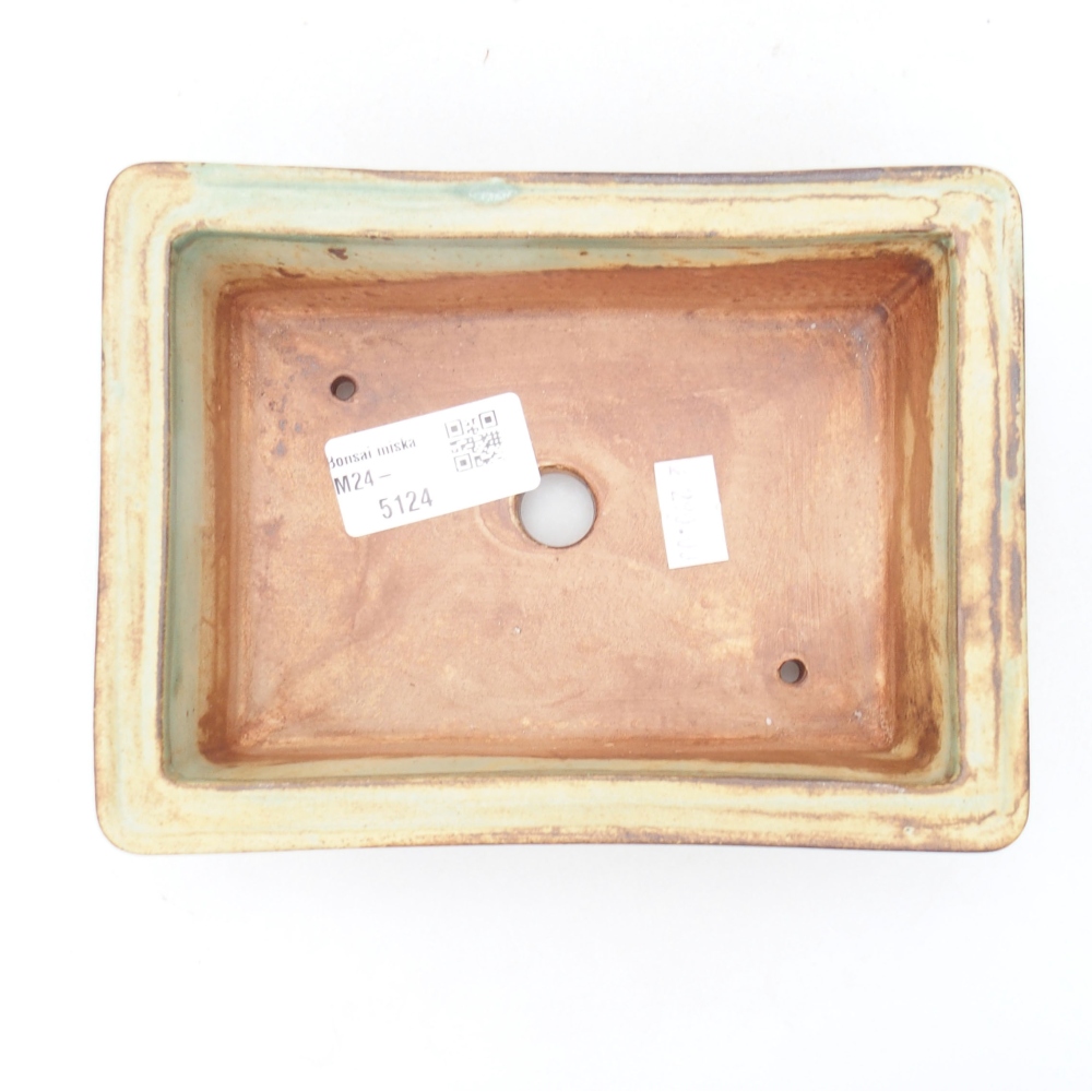 Ceramiczna miska bonsai 16 x 11,5 x 5,5 cm, kolor zielony