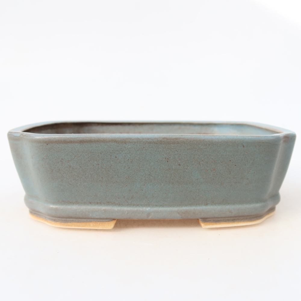 Ceramiczna miska do bonsai 17,5 x 14,5 x 5 cm, kolor niebieski