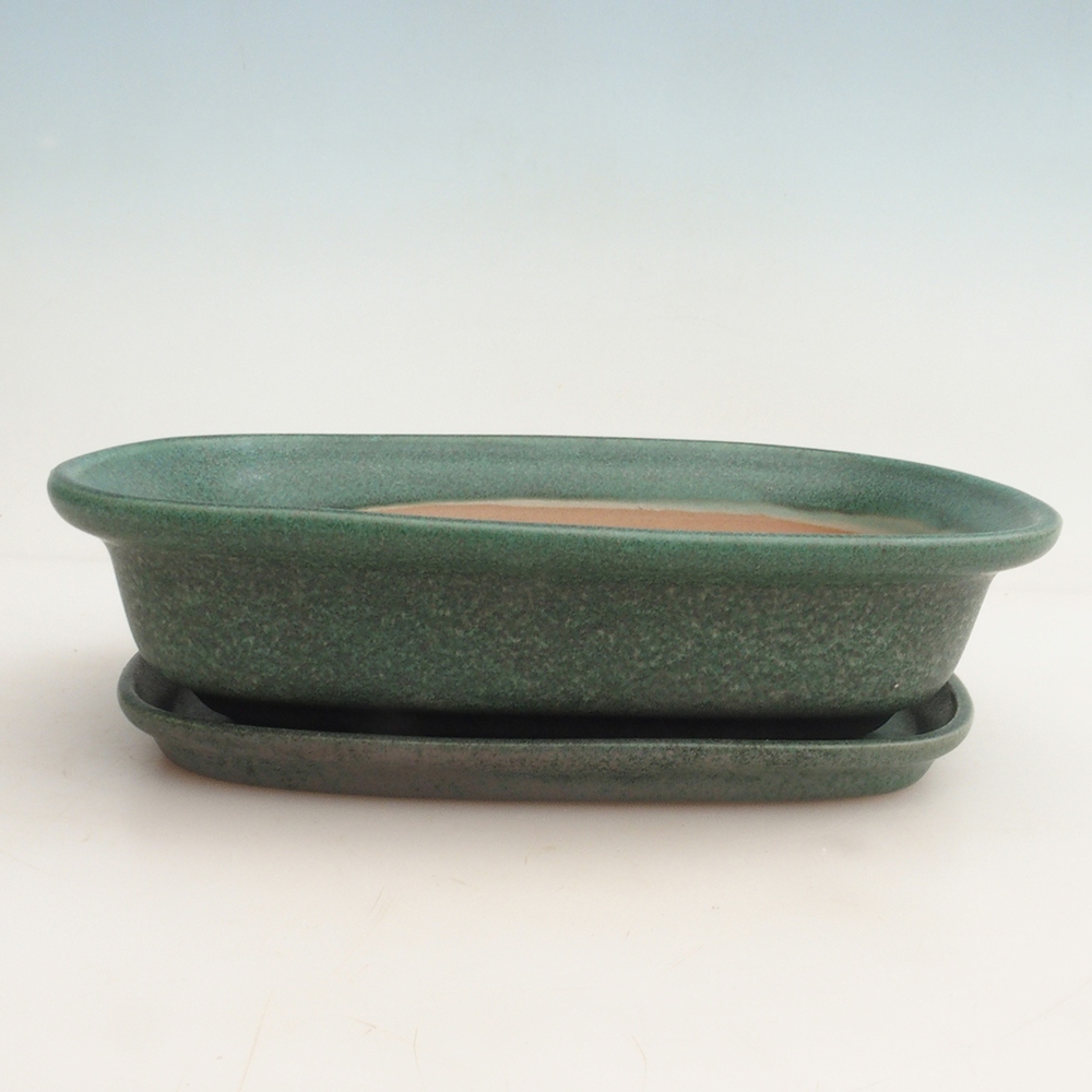 Bonsai bowl + spodek H25 - 23 x 17 x 5,5 cm.