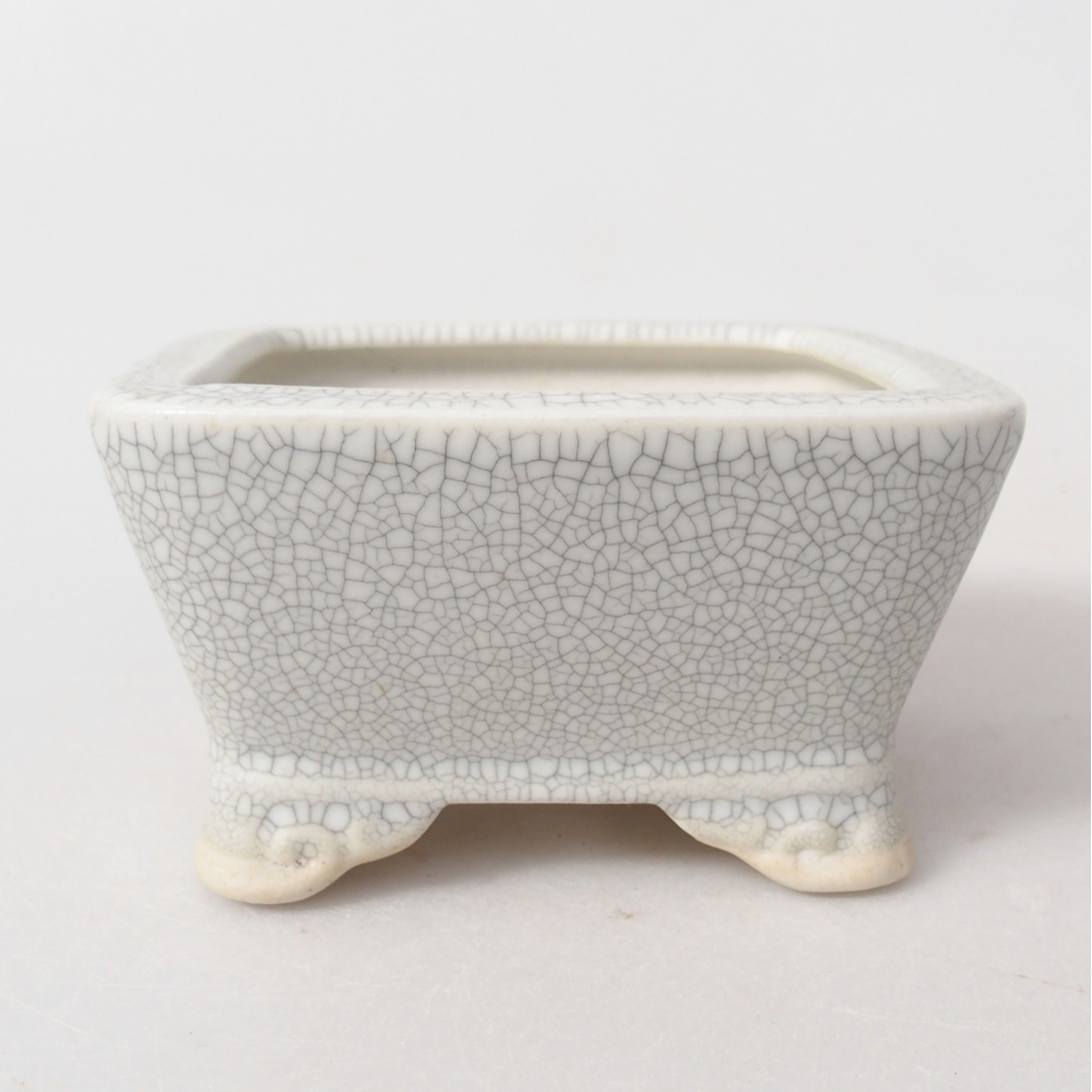 Ceramiczna miska do bonsai 9,5 x 9,5 x 5 cm, kolor raku