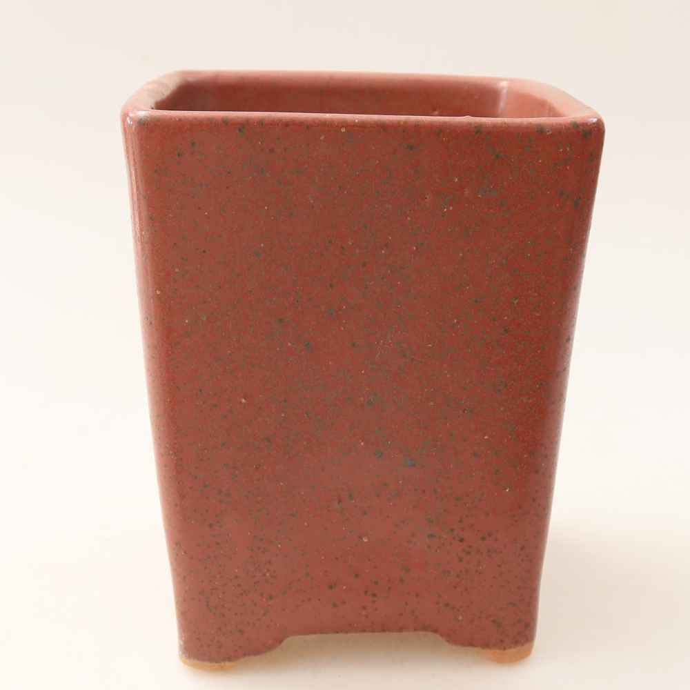 Ceramiczna miska do bonsai 9 x 9 x 11,5 cm, kolor różowy