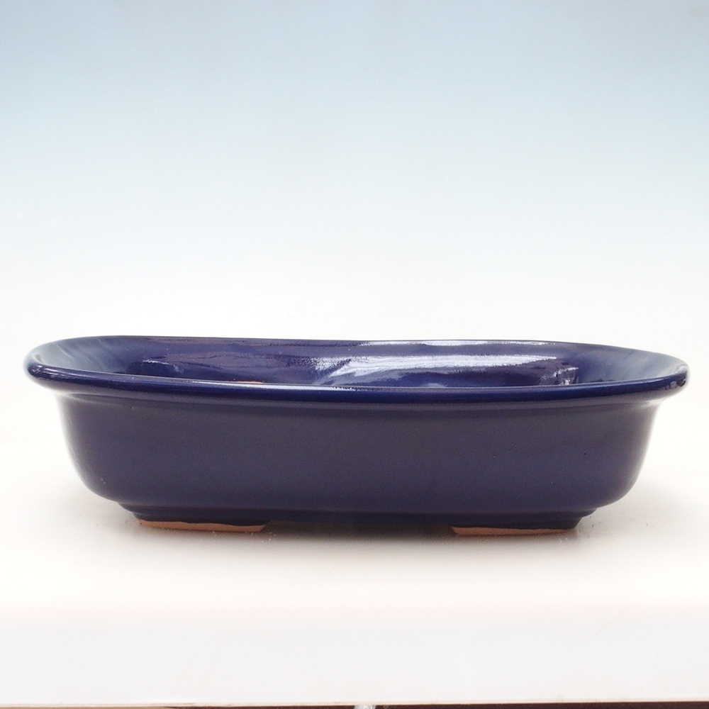Bonsai bowl H10 - 37 x 28 x 9 cm. - niebieski
