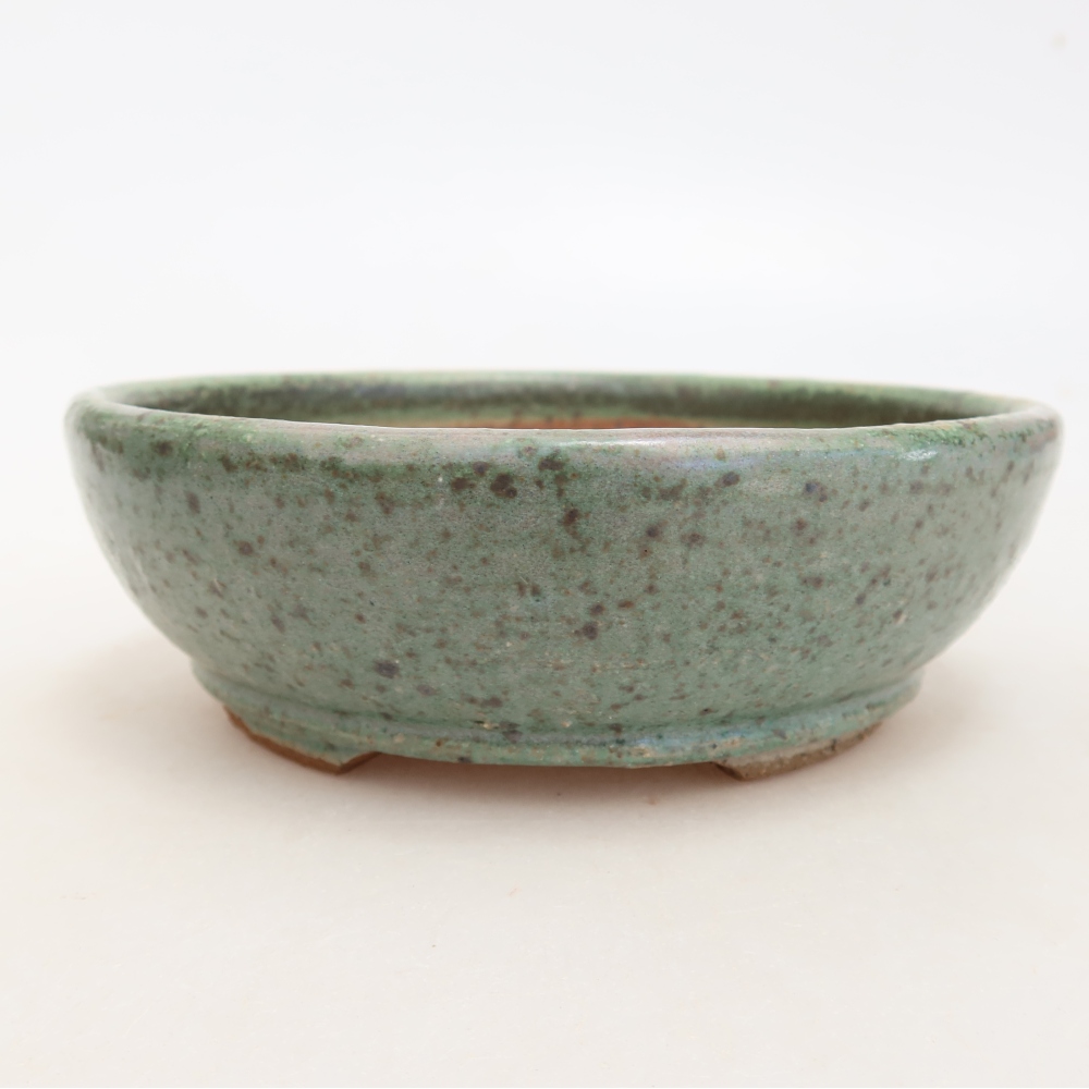 Ceramiczna miska do bonsai 15 x 15 x 5 cm, zielona