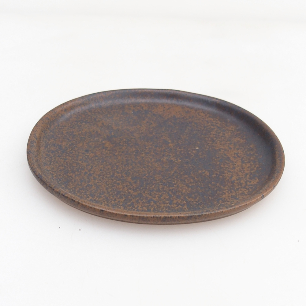 Miska ceramiczna H30 - 12,5 x 10,5 x 1 cm - brązowa