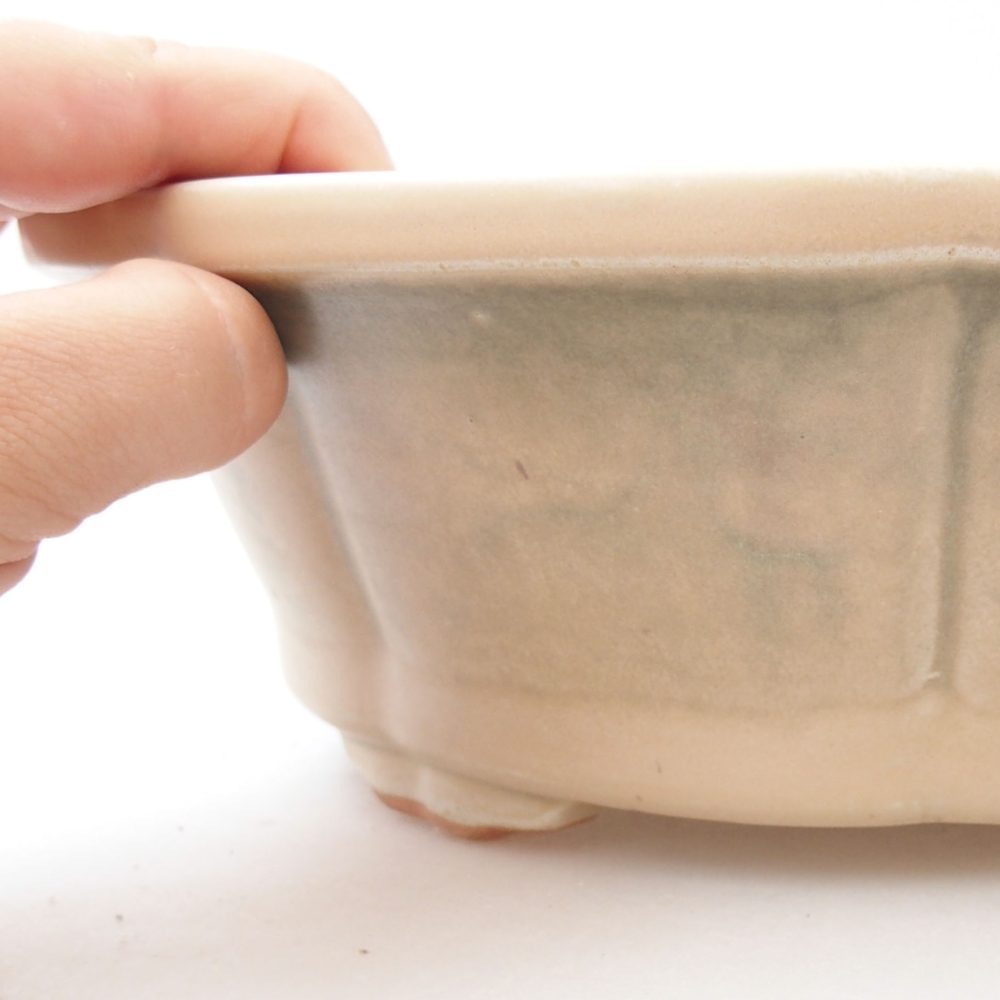Ceramiczna miska bonsai 26 x 26 x 8,5 cm, kolor beżowy
