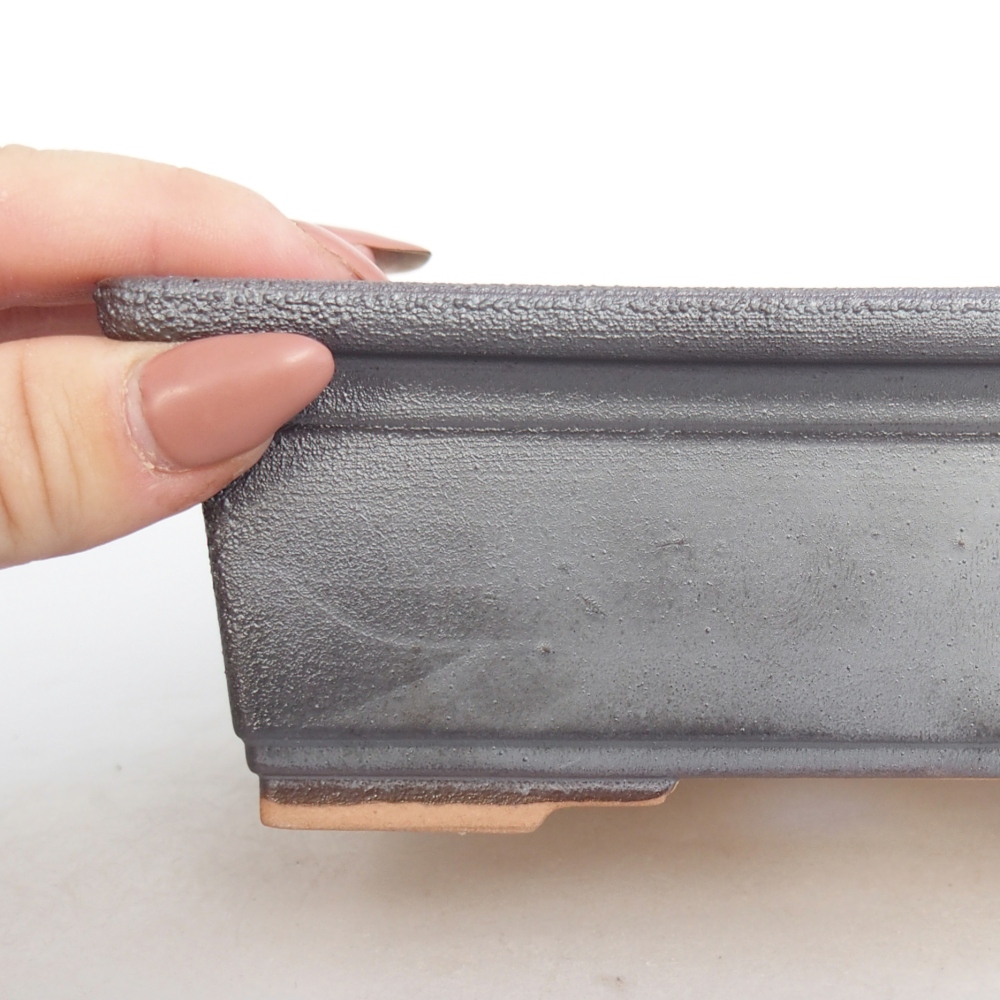 Ceramiczna miska do bonsai 16 x 12 x 6 cm, kolor metaliczny