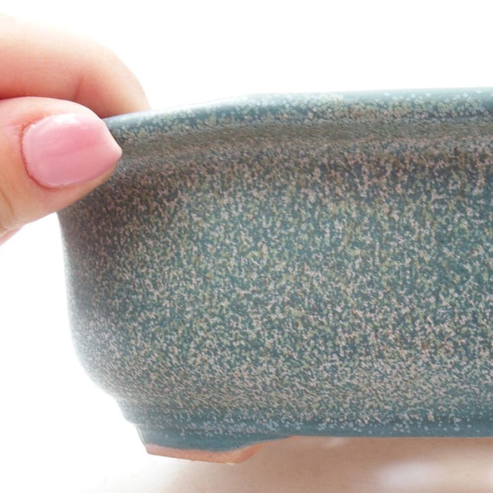 Ceramiczna miska bonsai 18 x 14,5 x 6 cm, kolor niebieski