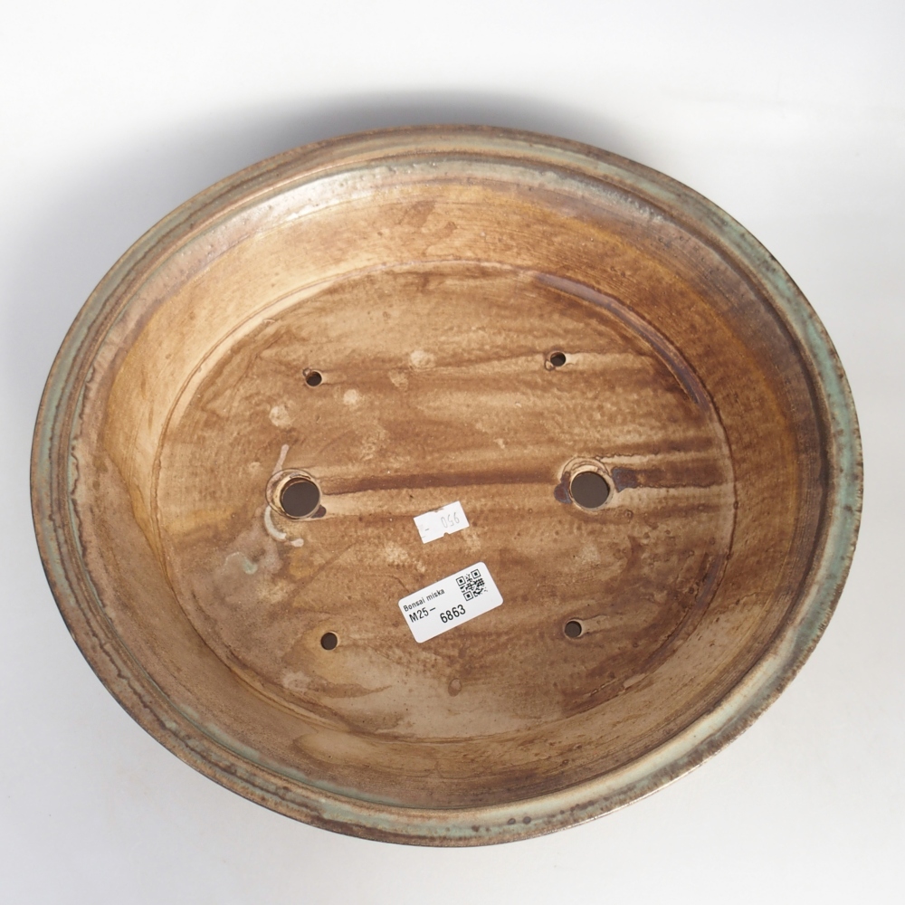 Ceramiczna miska na bonsai 32 x 29 x 7 cm, zielona