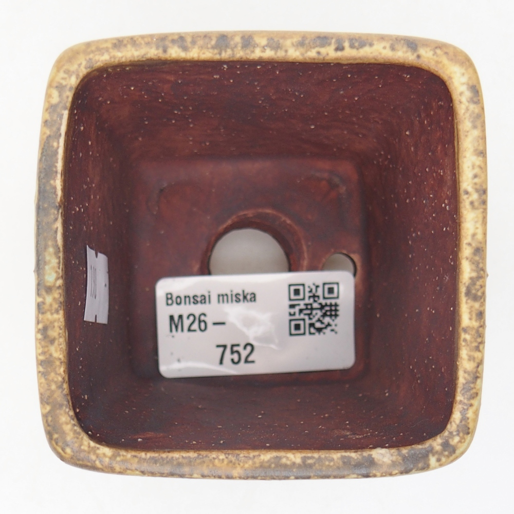 Ceramiczna miska do bonsai 6,5 x 6,5 x 7 cm, zielona