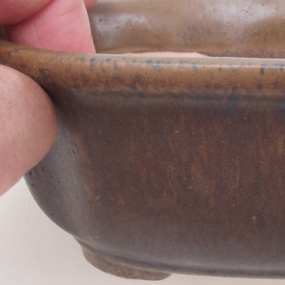 Bonsai bowl H32 - 13 x 10 x 5,5 cm. - brązowy