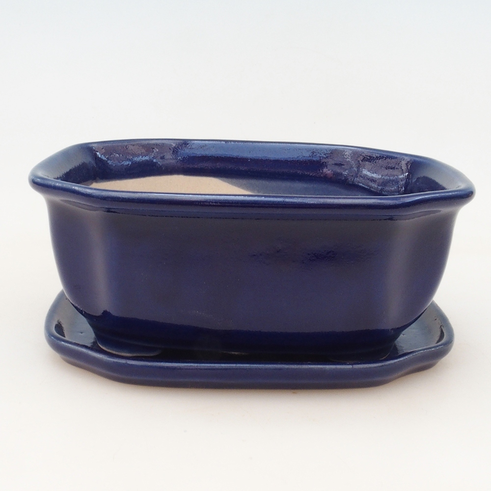 Bonsai bowl + spodek H32 - niebieski