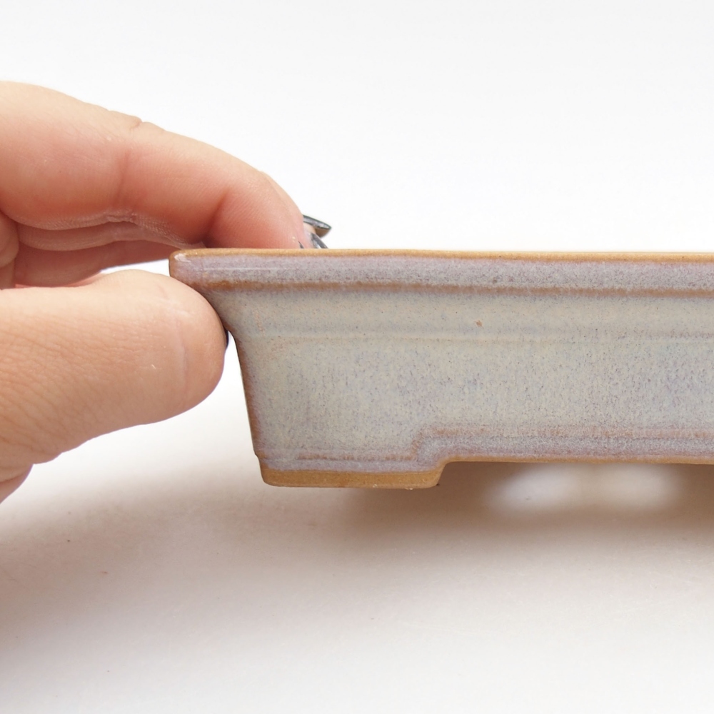 Ceramiczna miska bonsai 13 x 10 x 4 cm, kolor beżowy