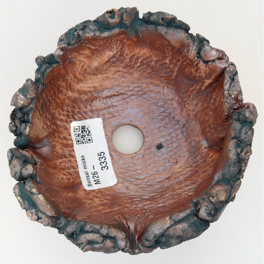 Ceramiczna skorupa  11,5 x 11,5 x 8 cm, kolor zielony