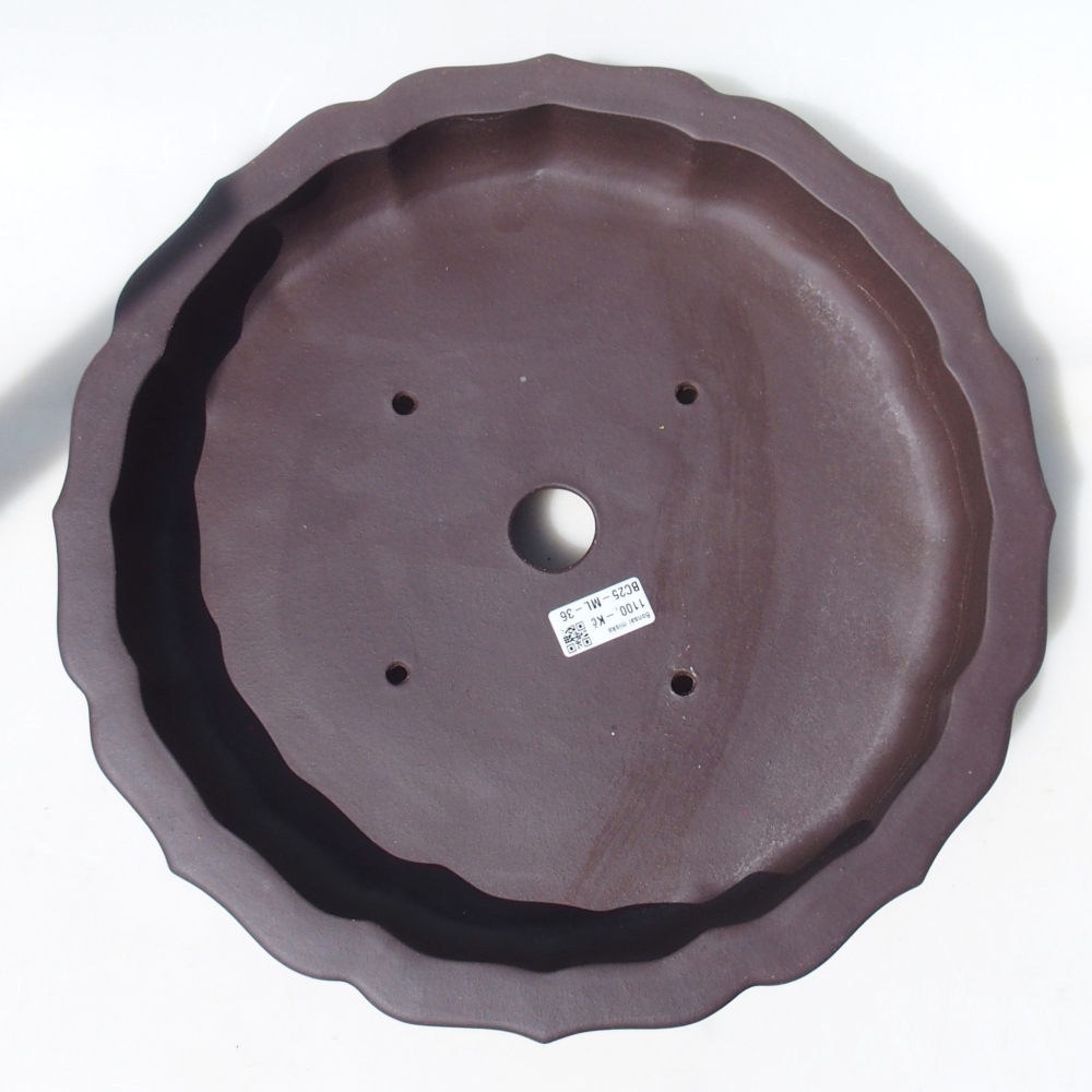 Miska 39 x 39 x 7,5 cm brązowa