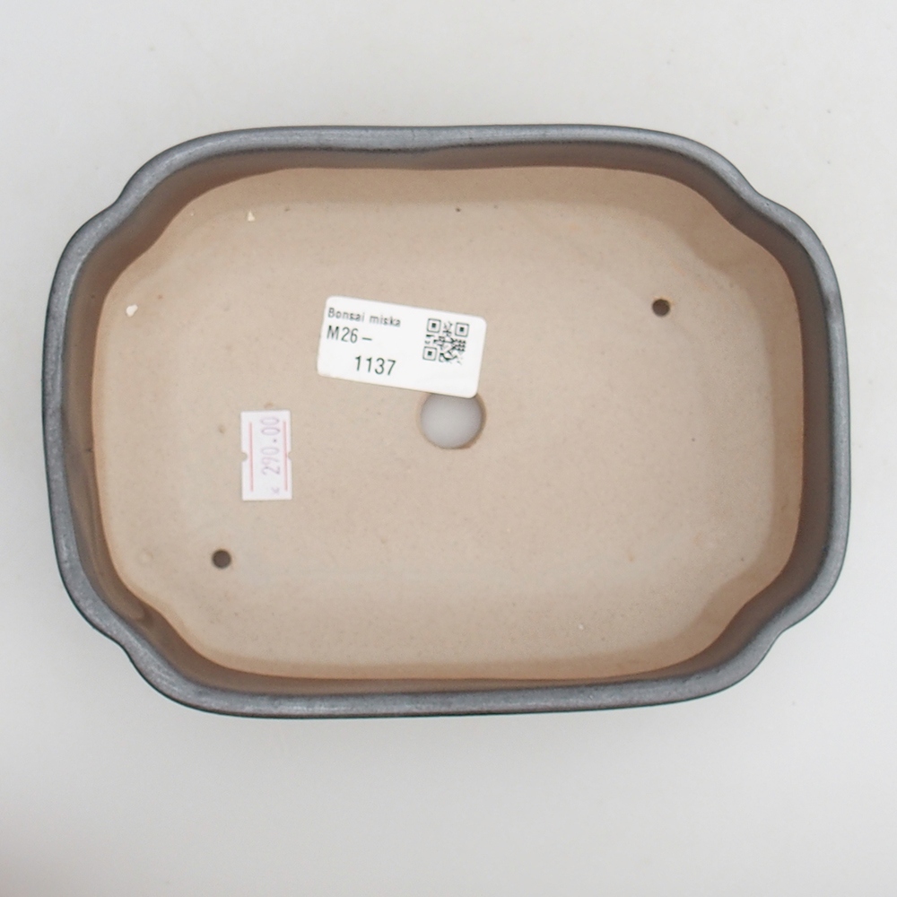 Ceramiczna miska na bonsai 18 x 13 x 5 cm, kolor metaliczny