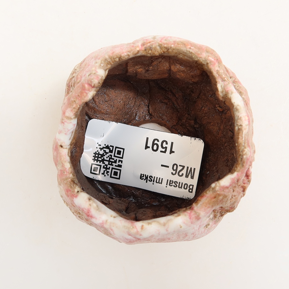 Ceramiczna skorupka  4,5 x 4,5 x 5 cm, kolor różowy