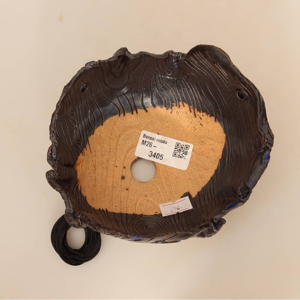 Ceramiczna skorupa do kokedamy 14 x 12 x 8,5 cm, kolor niebieski