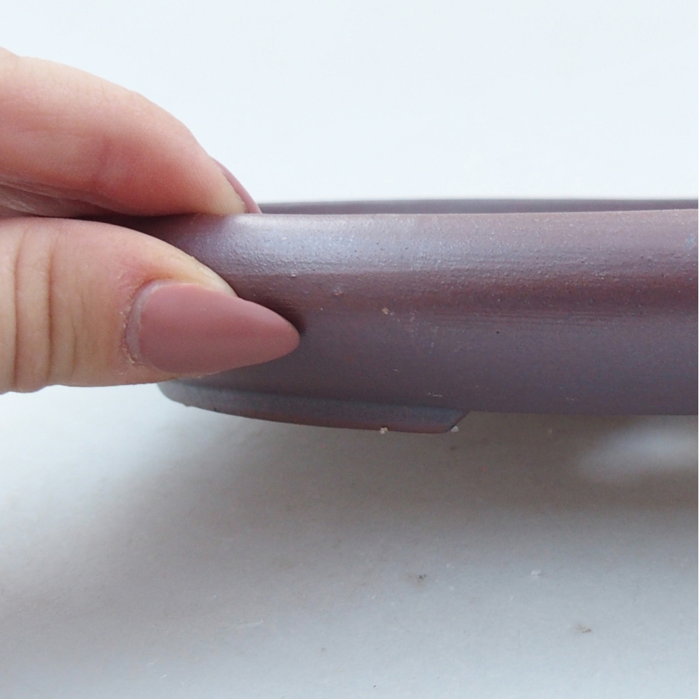 Ceramiczna miska do bonsai 22,5 x 16,5 x 3 cm, kolor metaliczny