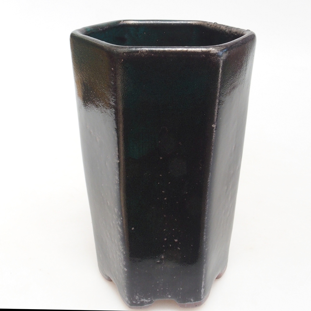Ceramiczna miska bonsai 9,5 x 8,5 x 14,5 cm, kolor zielony