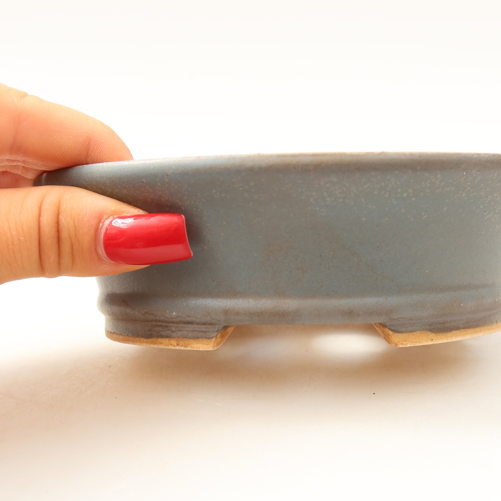 Ceramiczna miska do bonsai 14,5 x 13 x 4 cm, kolor niebieski