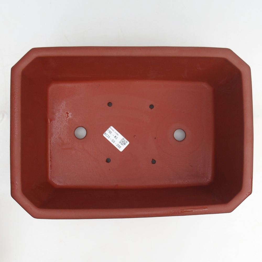 Ceramiczna misa do bonsai 32,5 x 23 x 11,5 cm, kolor ceglasty