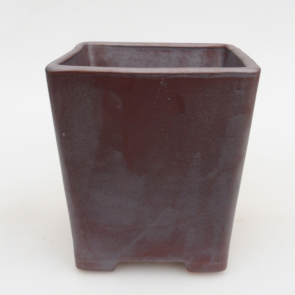 Ceramiczna miska bonsai 10,5 x 10,5 x 10,5 cm, kolor metaliczny