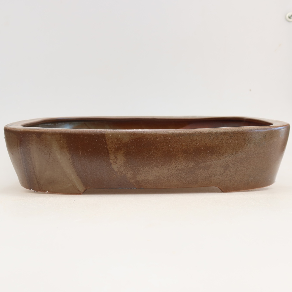 Ceramiczna miska do bonsai 32 x 24,5 x 6,5 cm, kolor brązowy