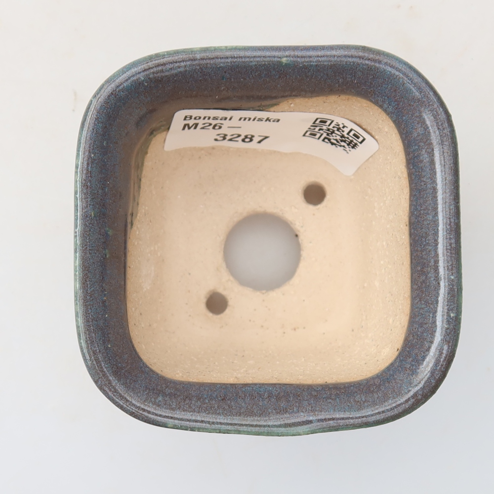 Ceramiczna miseczka do bonsai 6,5 x 6,5 x 5 cm, kolor szary