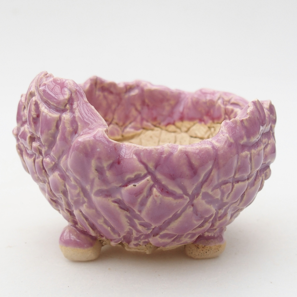 Ceramiczna muszla 9 x 9 x 6,5 cm, kolor fioletowy