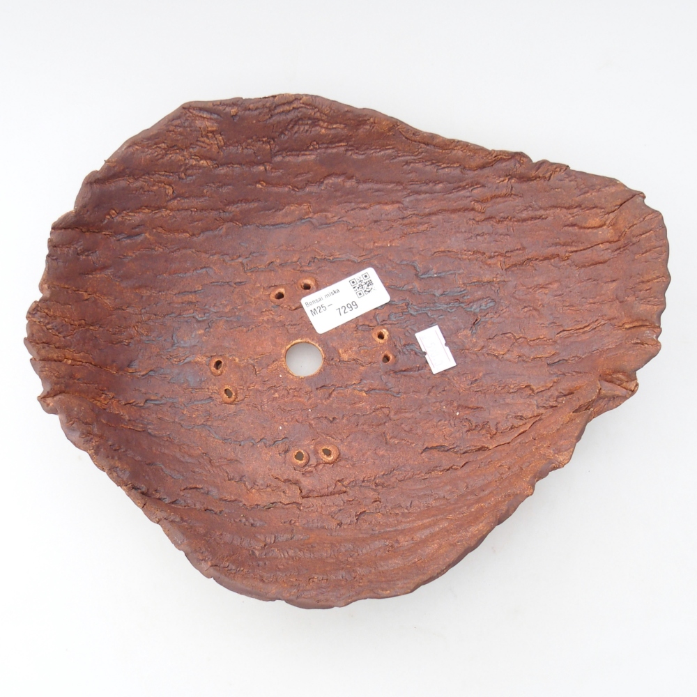 Ceramiczna skorupa 28 x 22,5 x 7 cm, kolor brązowy