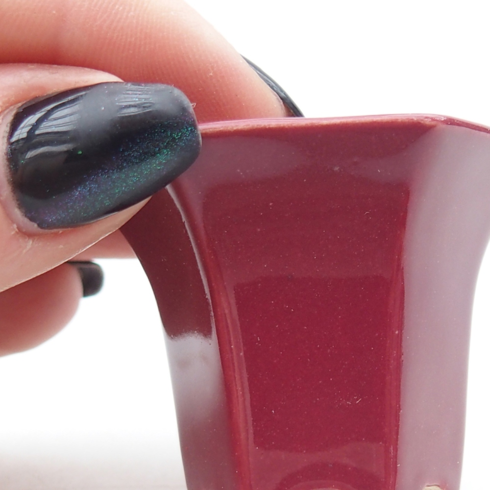 Mini miska do bonsai 4 x 4 x 3,5 cm, bordowa