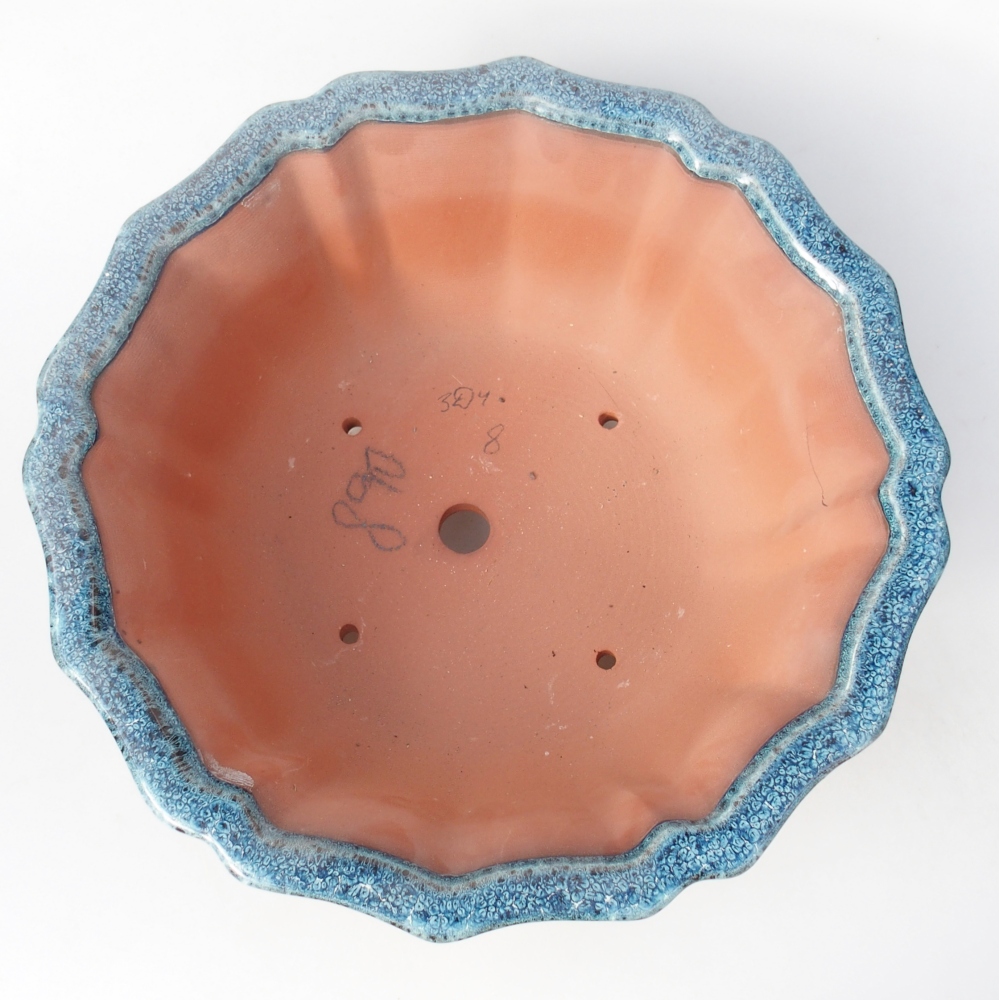 Miska 30,5 x 30,5 x 11,5 cm niebiesko-biała