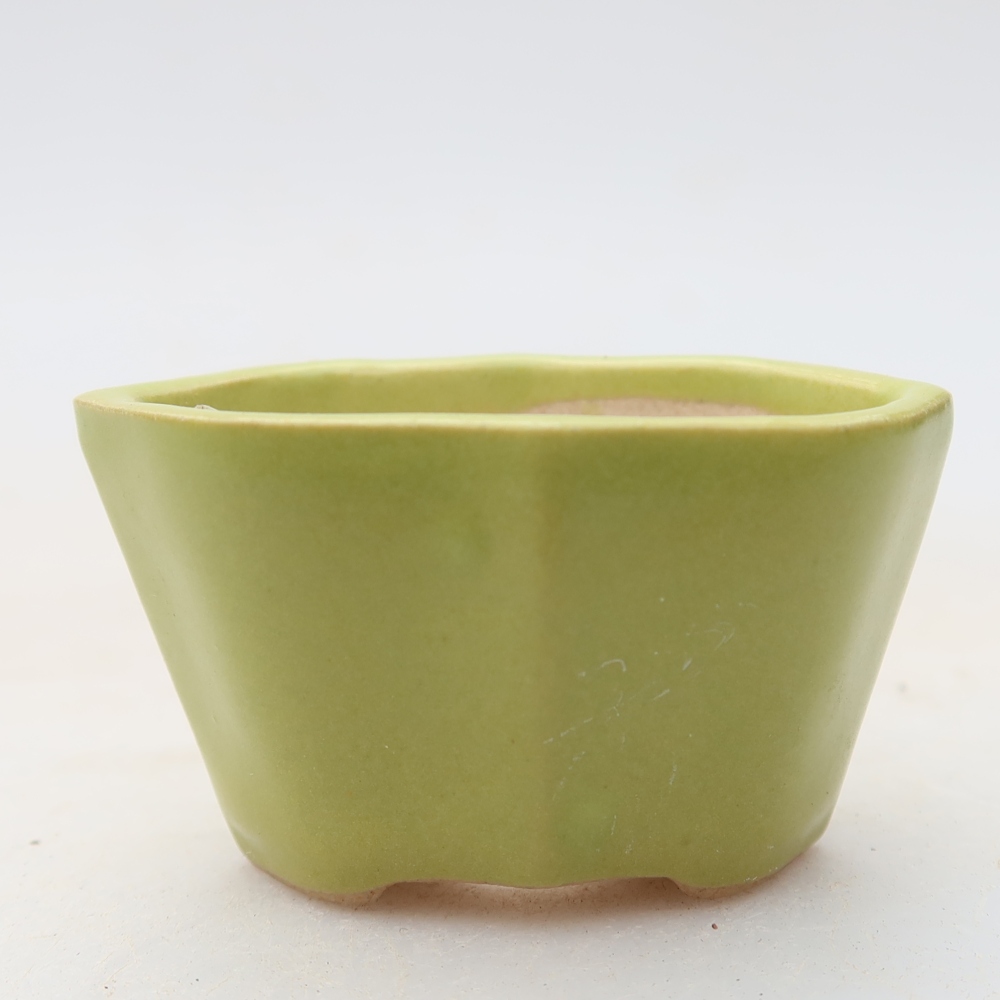 Ceramiczna miseczka do bonsai 4,5 x 3 x 2,5 cm, kolor zielony