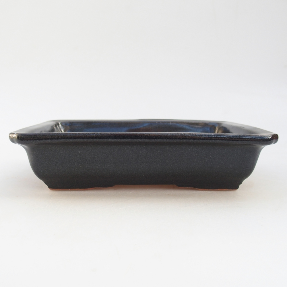 Ceramiczna miska do bonsai 18 x 13,5 x 4 cm, czarna